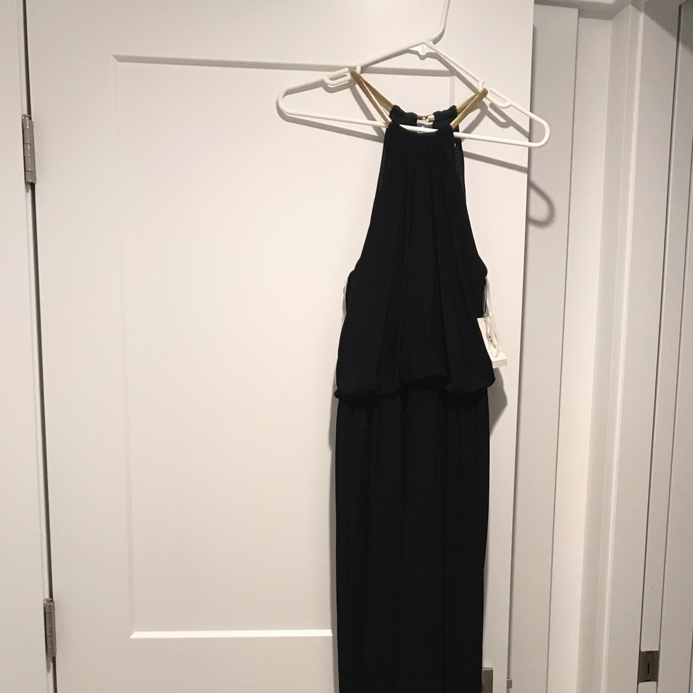 NWT special occasion gown, with gold neck detail